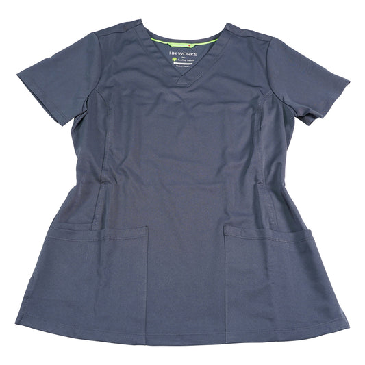 HH　WORKS　スクラブトップス　MONICA　S相当　グレー　2500-XS-Pe 1枚