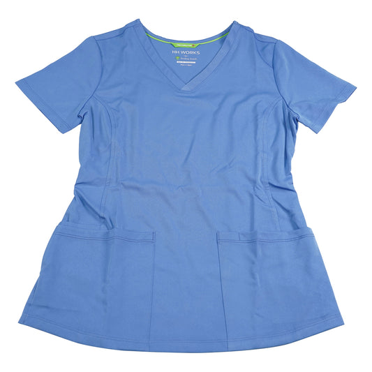 HH　WORKS　スクラブトップス　MONICA　S相当　ライトブルー　2500-XS-Ce 1枚