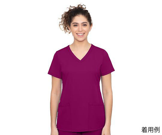 HH WORKS Scrub Top MONICA M Size Wine 2500-S-Wi 1 Piece