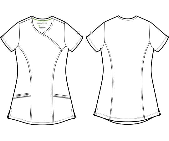 HH WORKS Scrub Tops MADISON M Size Grey 2525-S-Pe 1 Piece