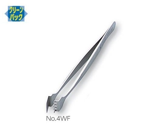 フラットピンセット　幅広　特殊鋼　No.4WF 1本