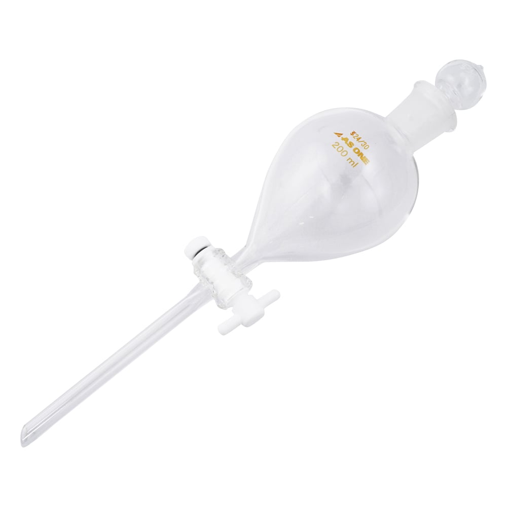 Round separatory funnel with Teflon(R) plug, 200mL, 1 piece
