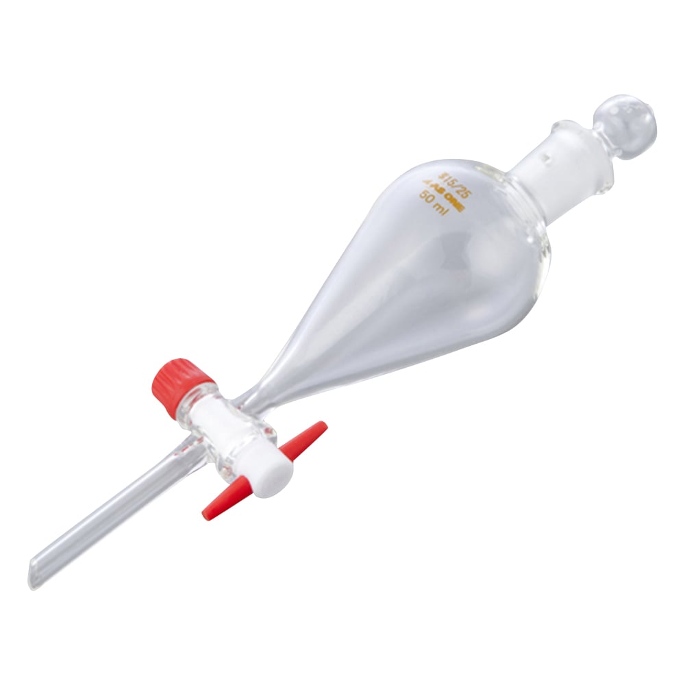 Skive type separatory funnel with Teflon(R) plug, 50mL, 1 piece