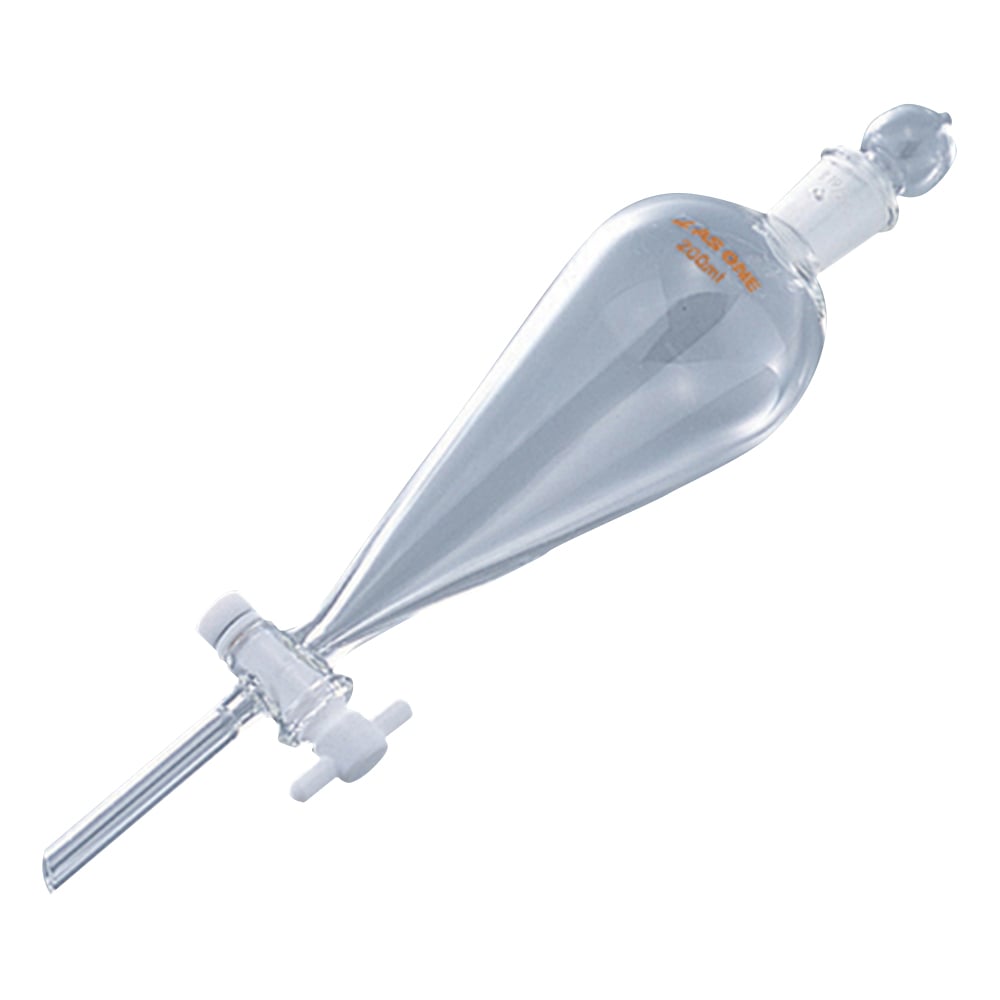 Skive type separatory funnel with Teflon(R) plug, 200mL, 1 piece