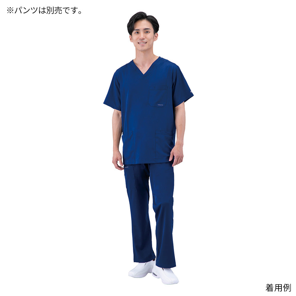 HH　WORKS　スクラブトップス　MATTEW　L相当　ネイビー　2590-M-Na 1枚