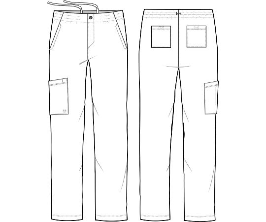 HH WORKS 스크럽 팬츠 RYAN M 상당 그레이 9590S-S-Pe 1장