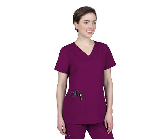 PURPLE　LABEL　スクラブトップス　JILL　LL相当　ワイン　2320-L-Wi 1枚