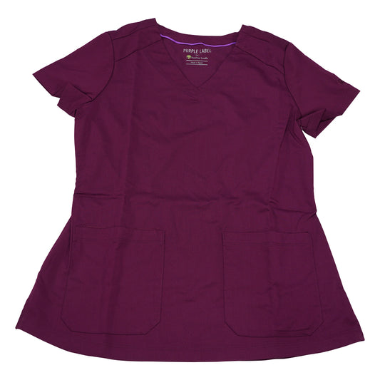 PURPLE　LABEL　スクラブトップス　JILL　S相当　ワイン　2320-XS-Wi 1枚