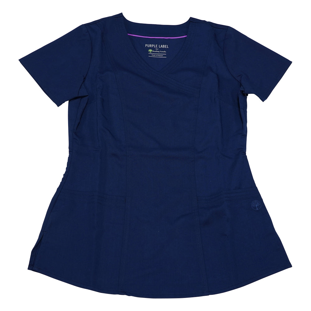 PURPLE　LABEL　スクラブトップス　JORDAN　S相当　ネイビー　2172-XS-Na 1枚