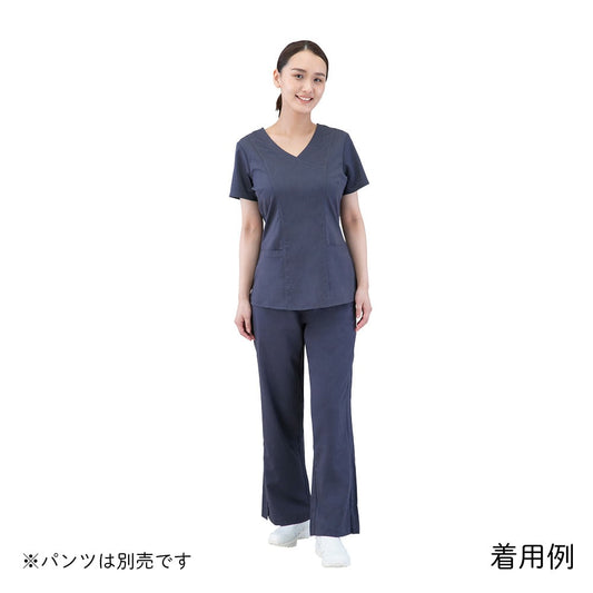 PURPLE LABEL Scrub Tops JORDAN LL Equivalent Grey 2172-L-Pe 1 Piece
