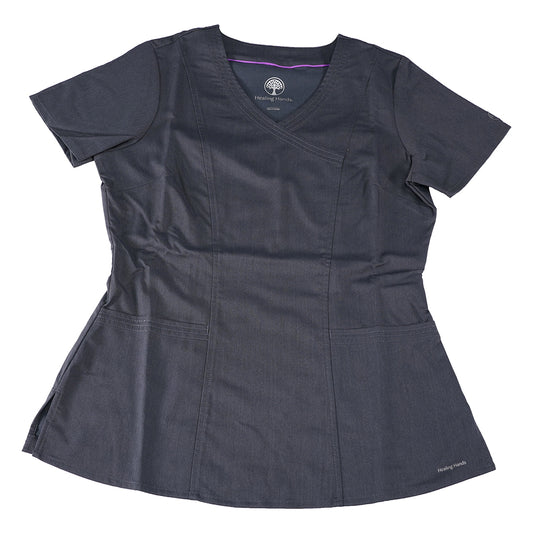 PURPLE　LABEL　スクラブトップス　JORDAN　M相当　グレー　2172-S-Pe 1枚