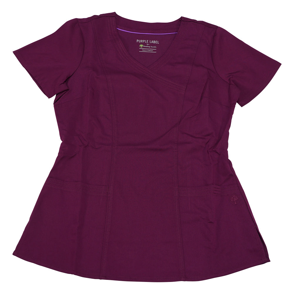 PURPLE LABEL Scrub Tops JORDAN S Size Wine 2172-XS-Wi 1 Piece