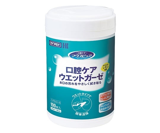 マウスピュア®口腔ケアウェットガーゼ　ボトル本体　100枚入　039-102450-00 1本(100枚入)