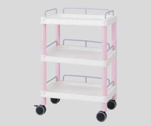 모바일 이지 카트(가드 테두리 첨부:핑크) 서랍 없음 3단 540×370×855 ME11F 1개