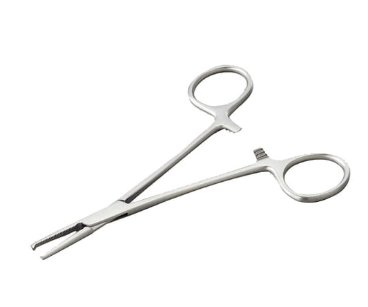 Mosquito forceps, straight, with hook, 1 piece