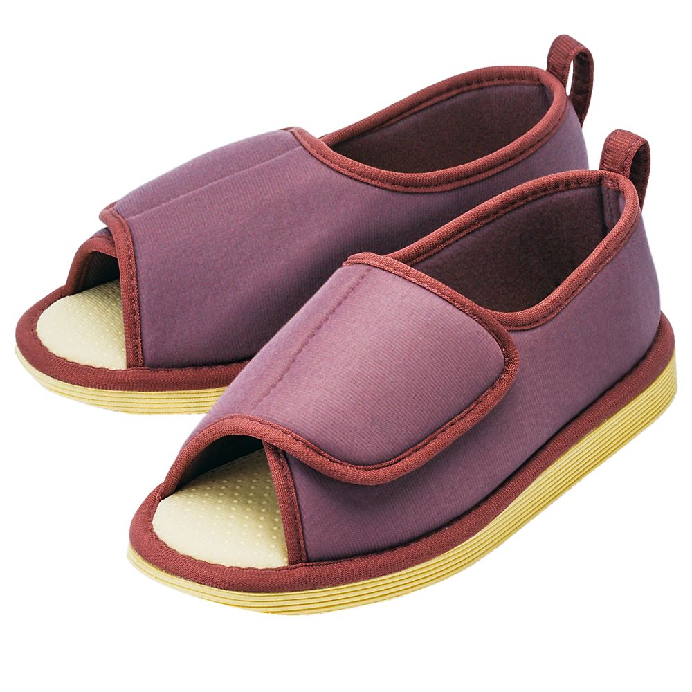 Fall prevention shoes, no toe, azuki, L, 091194, 1 pair