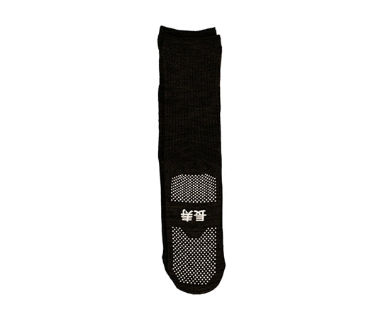 Anti-slip socks ("Choju" series) for men, autumn/winter, black, TJ550, black, 1 pair