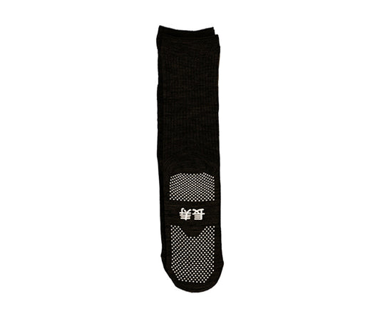 Anti-slip socks ("Choju" series) for men, autumn/winter, black, TJ550, black, 1 pair