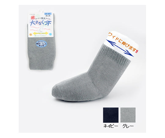 Large socks for men, spring/summer, grey, 5694 grey, 1 pair