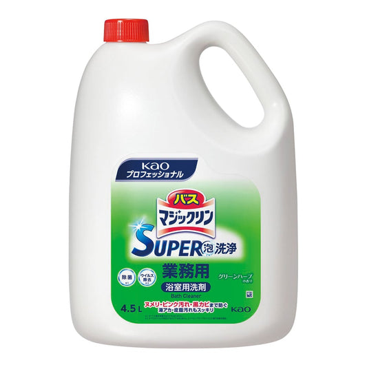 バスマジックリン SUPER泡洗浄 グリーンハーブの香り 業務用 4.5Ｌ　511706 1個