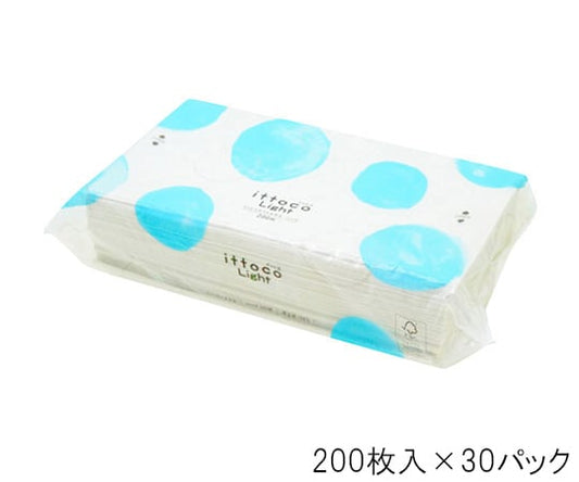 잇코라이트 타월 L200 하드 200장입×30팩 50200029 1상자(200장×30팩입)