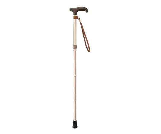 4-fold telescopic walking stick (supports even in the rain) Gold VH4402 1 piece