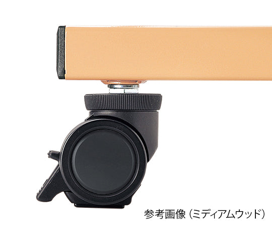 Folding nursing care table (height adjustable type) for 4 people, medium wood, 1 unit