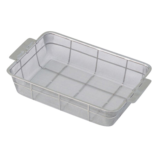 Stainless steel square extra deep mesh tray with handle, 6 pieces (1 piece) 1 piece