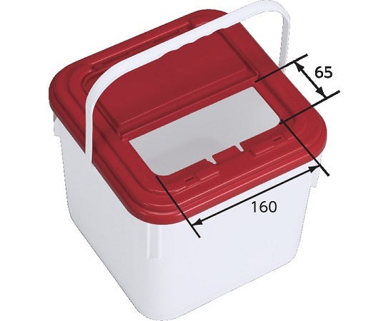 注射針回収容器 中フタ有り 9.5L 1個