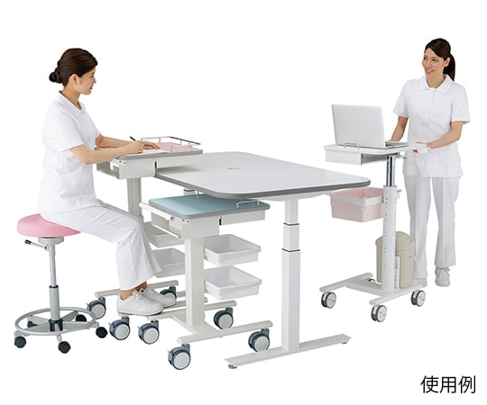 ナースカート（昇降タイプ）　ホワイト 1台