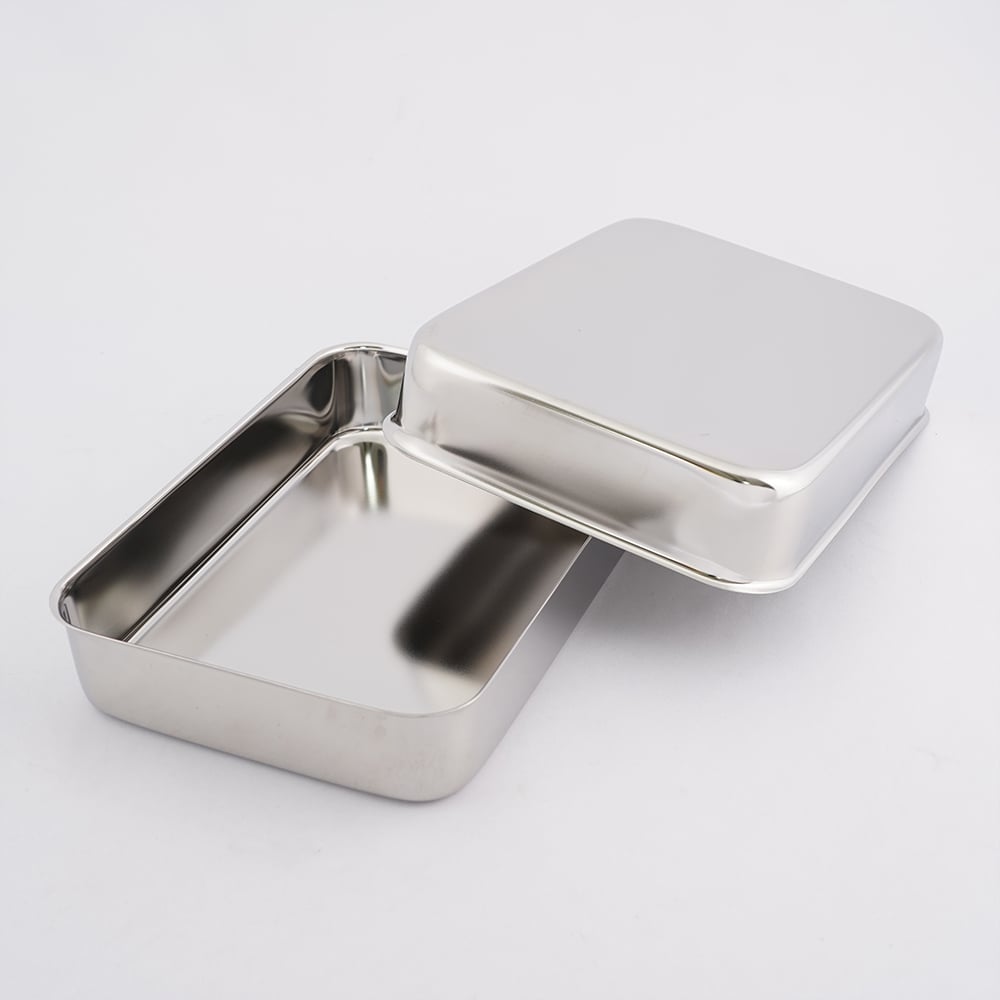 Stainless steel tray (with lid) 210×150×40mm B1 1pc