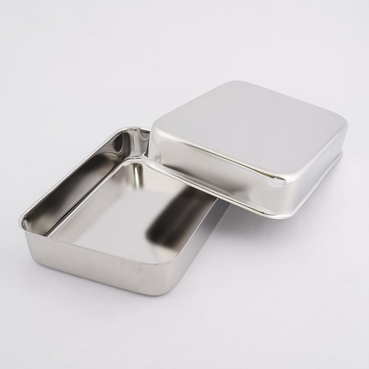 Stainless steel tray (with lid) 210×150×40mm B1 1pc
