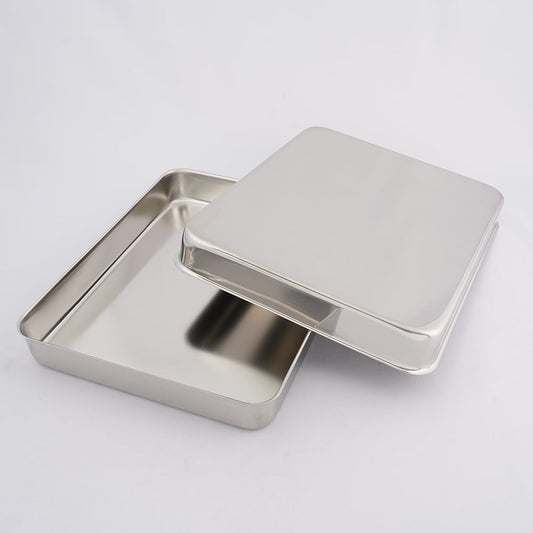Stainless steel tray (with lid) 300×240×40mm B4 1 piece