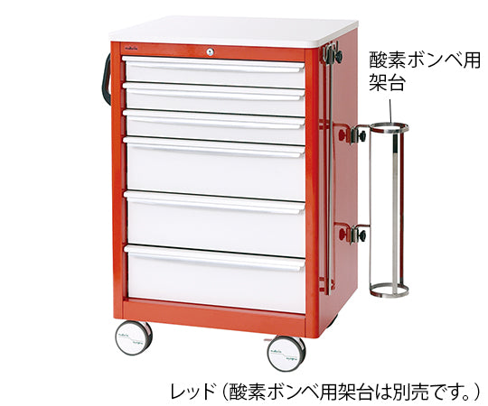 Emergency cart, red, AM930-R, 1 unit