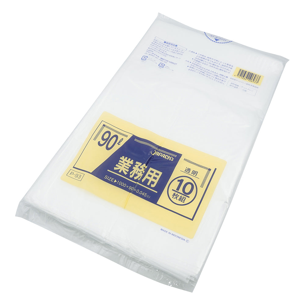 업무용 폴리 봉투 90L 투명 10장×30봉투입 P-93 1상자(10장×30봉투입)