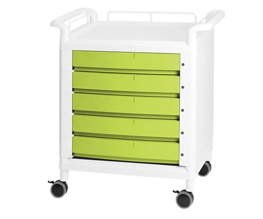 Mobile Multi-Cart with Handles on Both Sides, Green, D21GHW, 1 Unit