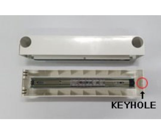 DC205 Type Side Plate Keyhole X White 1pc
