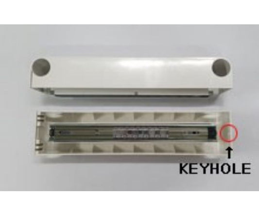 DC205 Type Side Plate Keyhole X White 1pc