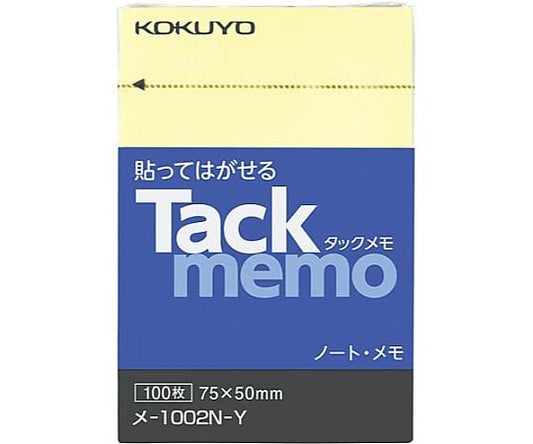 Tack memo notebook type 75 x 50 yellow ﾒ-1002N-Y 1 book