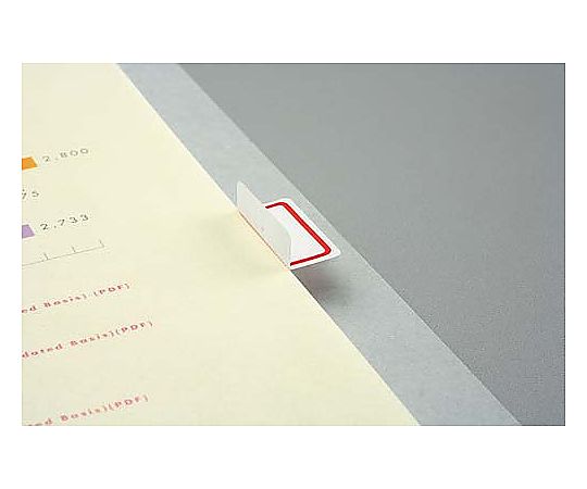 タックインデックス（強粘着）中・赤枠 20枚　KPC-T692R 1冊(20枚入)