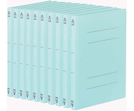 フラットファイルV樹脂とじ具A4縦 青1冊　ﾌ-V10B 1冊