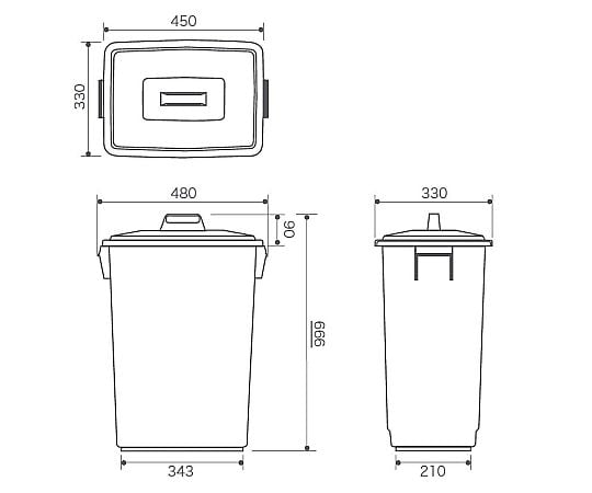 폴리펠 각형 PK60B 1개