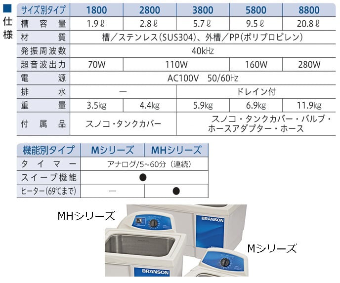 Ultrasonic cleaner (Bransonic®) 596×466×391mm M8800H-J 1 unit