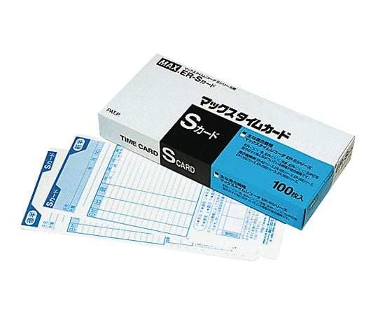 Radio-controlled time recorder cards Blue 1 box (100 cards) ER-S 1 box (100 cards)