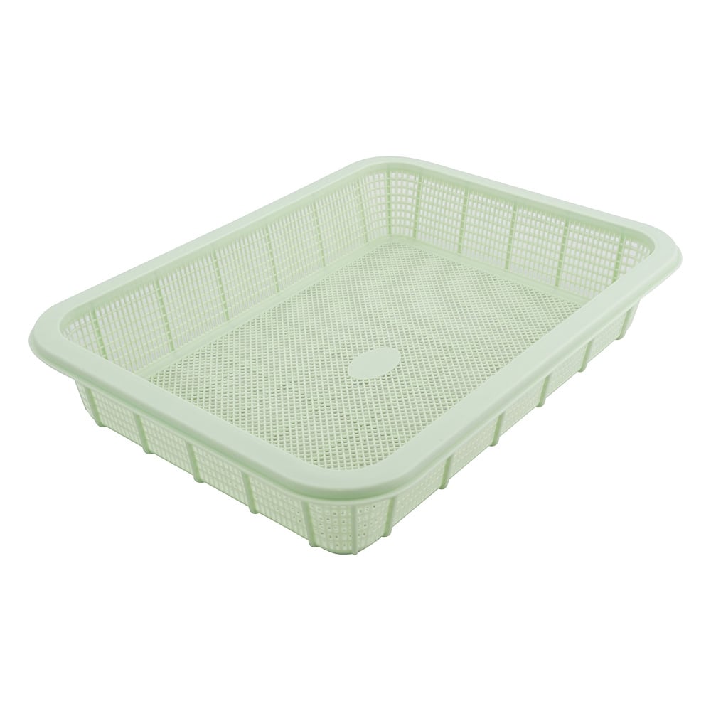 1 medium shallow plastic square basket