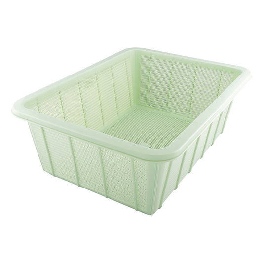 Plastic square basket, deep, large, 1 piece