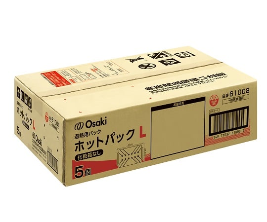 온열용 핫팩 L타입(직사각형) 1상자(5개입) 61008 1상자(5개입)