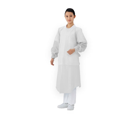 プロシェアエプロン（袖　ゴム付）　白　30枚入 1箱(30枚入)