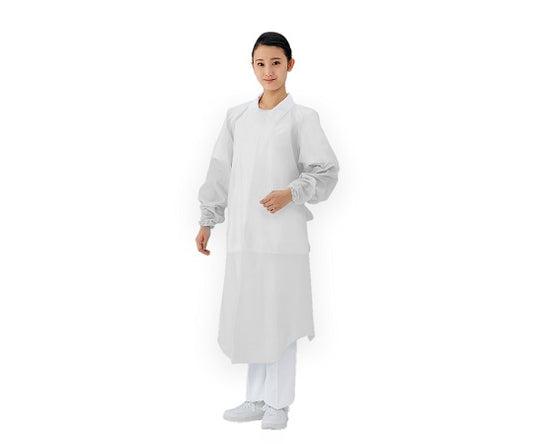 プロシェアエプロン（袖　ゴム付）　白　30枚入 1箱(30枚入)