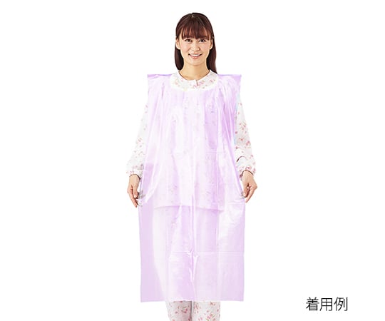 プロシェア食事用PEエプロン　ピンク　　50枚入 1箱(50枚入)